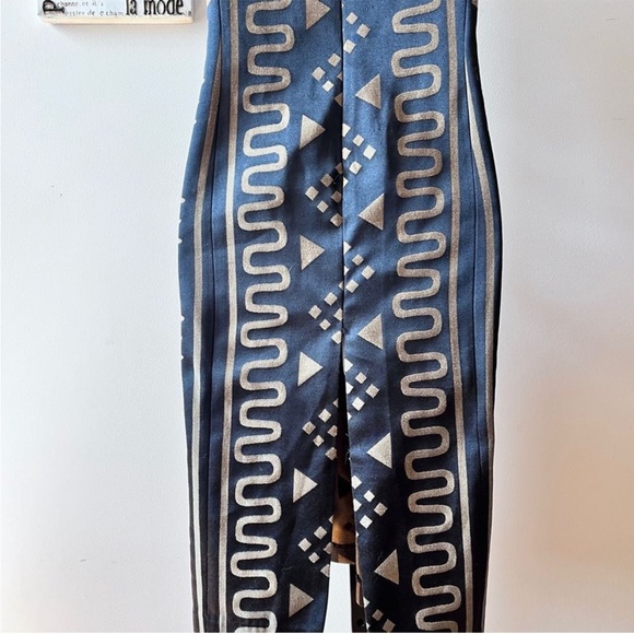 Ashro Black and Gold Ethnic African Print Sleeveless Sheath Dress Size 8 - Picture 8 of 11